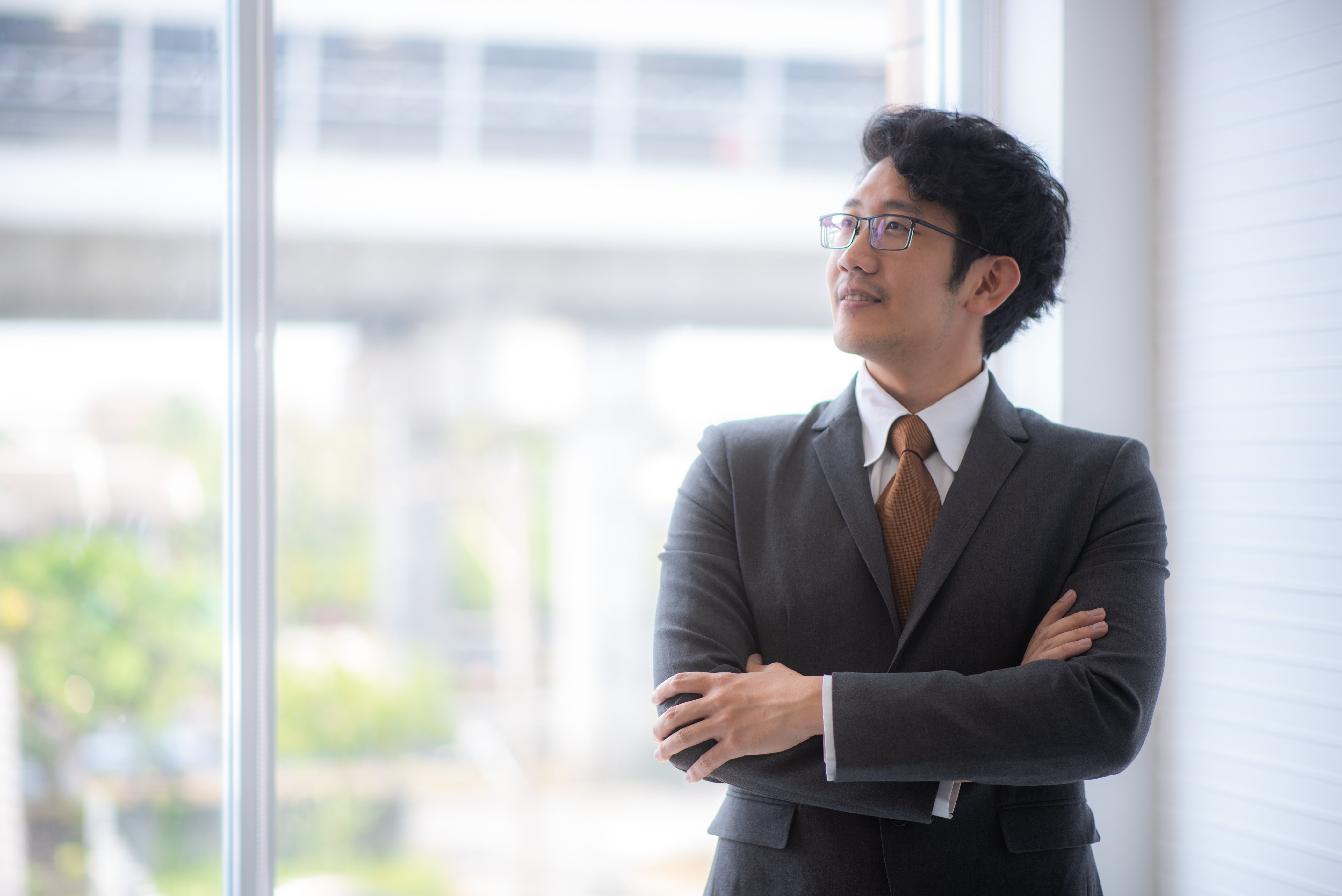 Smart Asian Businessman in Suit